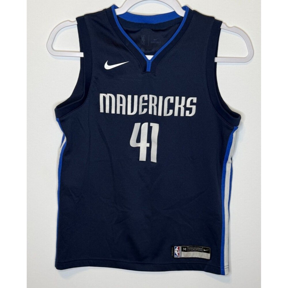 Dirk Nowitzki Dallas Mavericks Nike Home Blue Swingman Jersey Boy's Size YM